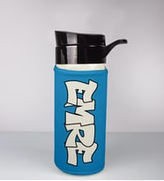 Kişiye Özel Renkli Graffiti Stil Matara 94258 (Mavi)