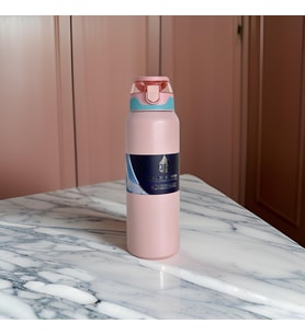 Yüksek Dereceli Sıcak ve Soğuk Paslanmaz Çelik (Stanless Steel) Mavi Termos 1000 ml (1 Lt) (Pembe)