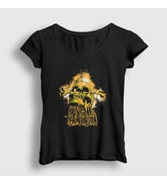 Presmono Kadın Haki Skull Bring Me The Horizon T-Shirt 21152tt (Siyah)