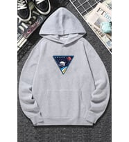 Unisex Space Baskılı Sweatshirt (Gri)