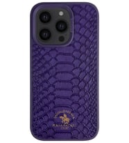 Iphone 14 Pro Deri Kılıf.Santa Barbara Polo Knight Deri Kılıf.iphone 14 Pro Koruma Kılıfı (Mor)