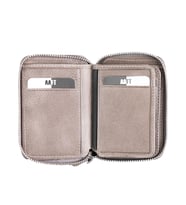 Lotus 1616 Hakiki Deri Unisex Fermuarlı Cüzdan (Gri)