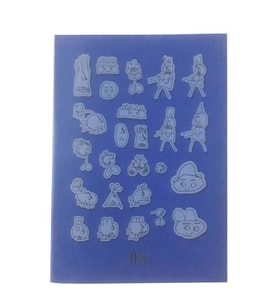40 Yaprak Kareli Defter Plastik Kapak A-5 1 Adet PP Kapak Küçük Boy Kareli Defter 40 Sayfa A5 Desenli Kapak (Lacivert)
