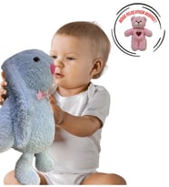 AYICIK HEDİYELİ ! Uyku Arkadaşım Uzun Kulak Bunny Peluş Tavşan 65 cm (Mavi)