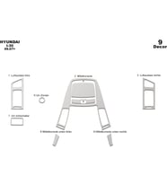 Meriç® Hyundai i30 Ön Torpido Kaplama Maun 9 Parça 2007-2012 (Alüminyum)