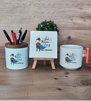 Kadın İngilizce Öğretmeni Hediye Sepeti Kupa Bardak T Kulplu, Kalemlik ve Dekoratif Taş Öğretmenler Günü Hediyesi (Model 7)