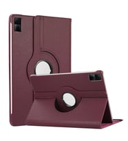 Microsonic Xiaomi Redmi Pad SE Kılıf 360 Dönerli Stand Deri Siyah (Mor)
