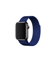 BİPOWER Apple Watch 38-40mm KRD1 Metal Hasır Kordon (Lacivert)