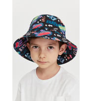 Benittokids Erkek Çocuk Desenli Bucket Şapka 7011 (Turuncu)