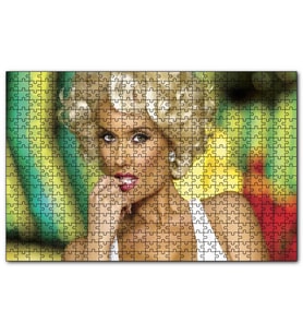 Cakapuzzle Marilyn Monroe Düşünceli  Puzzle Yapboz MDF (Ahşap) (500 Parça)