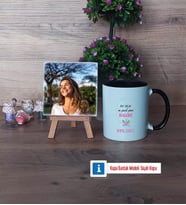 Doğum Günü Hediyesi Fotoğraflı Dekoratif Taş, Kupa Bardak Beyaz Hediye (Model 11)