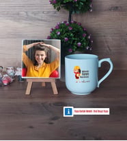 Mühendisler Günü Hediyesi Fotoğraflı Dekoratif Taş, Kupa Bardak Beyaz Hediye (Model 5)