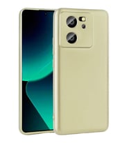 Xiaomi Mi 13T Pro Kılıf Kamera Çıkıntılı Soft Silikon (Gold)