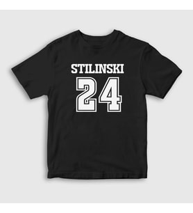 Presmono Unisex Çocuk Beyaz Stiles Stilinski Dizi Teen Wolf T-Shirt 340962tt (Siyah)