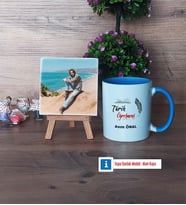 Tarih Öğretmeni Fotoğraflı Dekoratif Taş, Kupa Bardak Beyaz Hediye (Model 4)