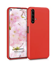 Microsonic Matte Silicone Huawei Nova 5T Kılıf (Kırmızı)