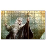 Cakapuzzle Ak Sakallı Gandalf Kılıcı ve Asası  Puzzle Yapboz MDF (Ahşap) (500 Parça)