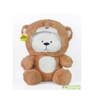 90 Cm Kapşonlu Uykumcuk Peluş Ayıcık Panda (Kahverengi)