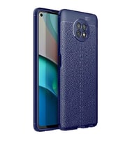 Xiaomi Redmi Note 9 Pro 5G Kılıf Zore Niss Deri Desenli Silikon Kılıf (Lacivert)
