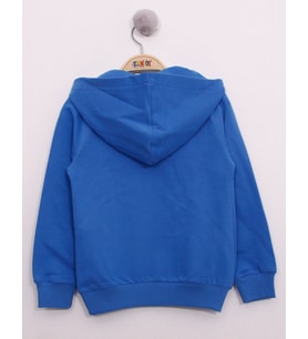 Toontoy Erkek Çocuk Pullu U.S.A Bayraklı Nakışlı Sweatshirt (Saks)