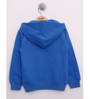 Toontoy Erkek Çocuk Pullu U.S.A Bayraklı Nakışlı Sweatshirt (Saks)