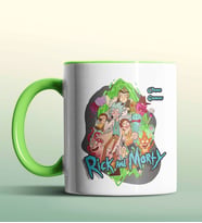 Kişiye Özel Rick and Morty Beyaz Renk Kupa (Yeşil)