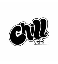 Chill Araba Stickeri siyah 15x10 CM (Siyah-Siyah)