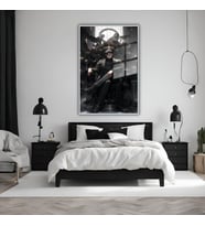 Metal Çerçeveli  Cam Tablo Film Karakteri Yoo Joonghyuk (Gümüş)