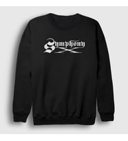 Presmono Unisex Beyaz Logo Metal Symphony X Sweatshirt 476321tt (Siyah)