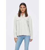 Only Kadın Cepli Keten Gömlek Oversize Fit ONLCARO - 15278795 (Ekru)