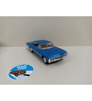 1967 Chevrolet Impala Metal Model Oyuncak Araba 13 Cm ( ÖZEL PLAKALI ) (Mavi)