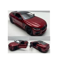Diecast,metal Model Oyuncak Araba Bmw M8 Çek Bırak Lisanslı 1:36 Ölçek Araba (Kırmızı)