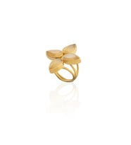 Kadir Jewellery 22 Ayar Altın Kaplama Zirkon Taşlı Kadın Otantik Yüzük (Sarı)