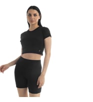 Spocket Gri Cepli Yüksek Bel Toparlayıcı, Yoga Şort Tayt 6" (Siyah)