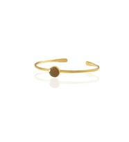 Kadir Jewellery Zirkon Taşlı Ayarlanabilir 22 Ayar Altın Kaplama Bilezik (Kahverengi)
