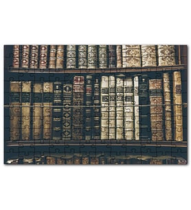 Cakapuzzle Rafta Dizilmiş Eski Kitaplar Puzzle Yapboz MDF (Ahşap) (500 Parça)
