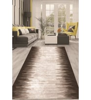 Dijital Kaymaz Taban Yıkanabilir Modern Renkli Salon Halısı Mutfak Halısı Yolluk ND-HT-741 (Kahverengi)