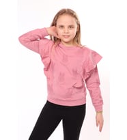 Toontoy Kız Çocuk Baskılı Sweatshirt (Gül Kurusu)