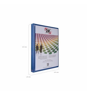 FİRMA EVRAK SUNUM KLASÖRÜ A4 PVC 2 CM 2 HALKALI (150 YAPRAK) 25,5X32 CM (Mavi)