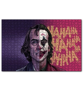 Cakapuzzle Joker Joaquin Phoenix Hahaha Karikatürize  Puzzle Yapboz MDF (Ahşap) (1000 Parça)