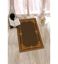 EVDEYA Dijital Baskılı Yıkanabilir Çiçekli Hediyelik Namazlık Seccade 70x130, SECCADE-23-GRİ, (Kahverengi)