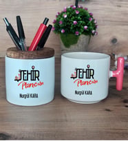 Şehir Plancısı Hediye Sepeti Kupa Bardak T Kulplu, Kalemlik Hediyeleri Şehir Plancısına Hediye (Model 4)
