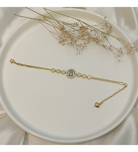 Bagetli çelik bileklik (Gold)