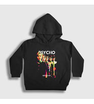 Presmono Unisex Çocuk Beyaz Psycho K-Pop Red Velvet Kapüşonlu Sweatshirt 277041tt (Siyah)