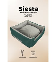 XPERMATE Yuvi Kedi Yatağı ve Köpek Yatağı  Tüy Tutmaz Kumaş,Su İtici Kumaş, 55x60x23 (Turkuaz)