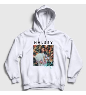 Presmono Unisex Beyaz Poster Love And Power Halsey Kapüşonlu Sweatshirt 461170tt (Beyaz)