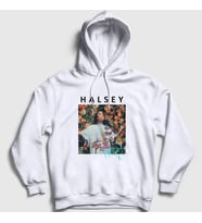Presmono Unisex Beyaz Poster Love And Power Halsey Kapüşonlu Sweatshirt 461170tt (Beyaz)