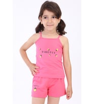 Toontoy Kız Bebek Baskılı Şortlu Takım (Fuşya)