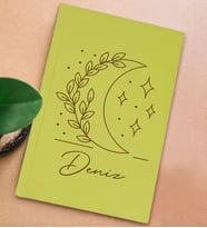 BK Gift Kişiye Özel İsimli Sert Kapaklı Sarı Defter, Arkadaşa Hediye, Yeni İş Hediyesi, Anı Defteri, Doğum Günü Hediyesi (Model 8)