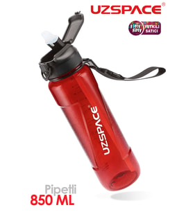 Uzspace FiftyFifty PİPETLİ 850ml Tritan Su Matarası